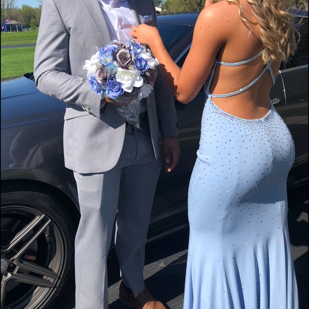 Light Blue Prom Dress - Picture 3 of 4